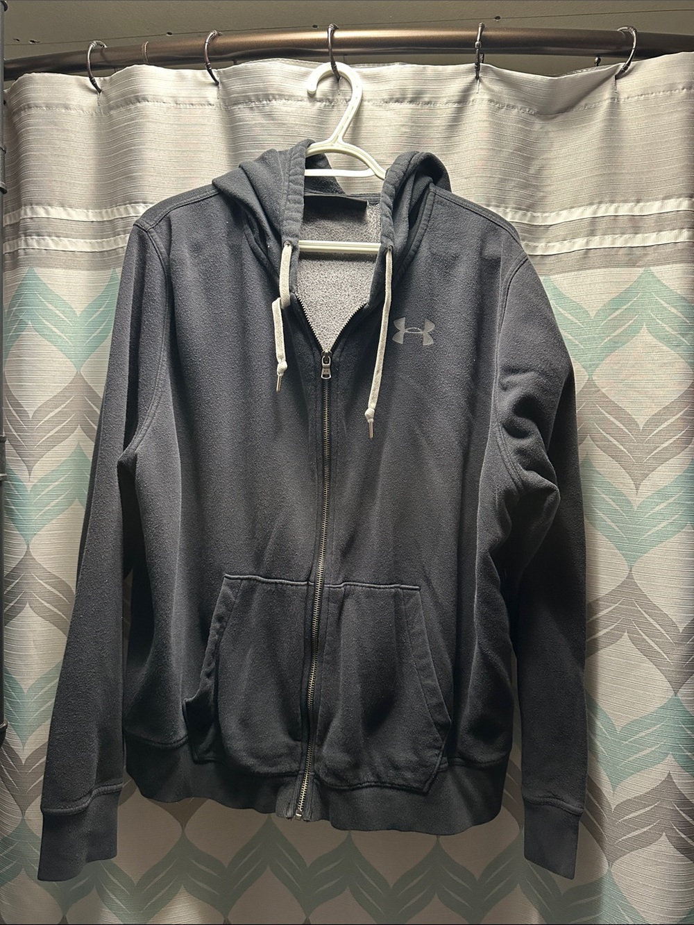 Under Armour Gray Zip Hoodie with Drawstring